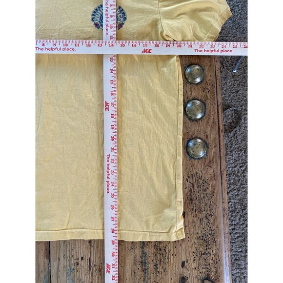 Quiksilver Mens Yellow Graphic T-Shirt Large Regular Fit Cotton Short Sleeve - Picture 6 of 6